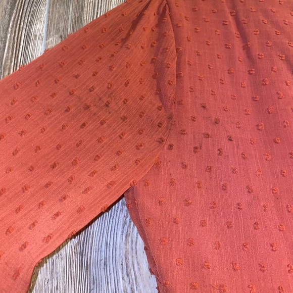 Rust Long-sleeve Dress - Picture 5 of 9